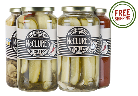 Combo Pack 4pk - 1 unit each – Bloody Mary Mix; Garlic & Dill Spears; Spicy Spears; Bread & Butter Slices