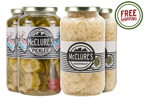 Combo Pack 4pk - 2 units each – Sauerkraut; Sweet & Spicy Slices