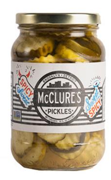 jar of mcclure's sweet and spicy pickle slices