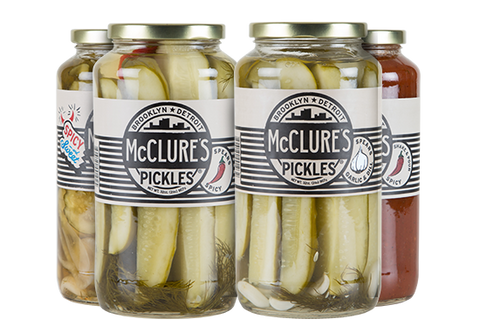 Combo Pack 4pk - 1 unit each – Sauerkraut; Garlic & Dill Spears; Spicy Spears; Bread & Butter Slices