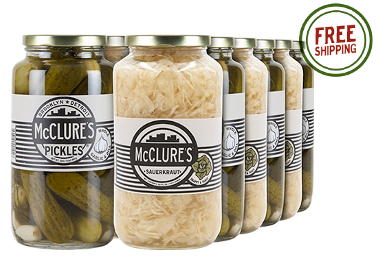 Combo Pack 12pk - 6 units each – Sauerkraut; Garlic & Dill Whole