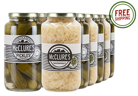 Combo Pack 12pk - 6 units each – Sauerkraut; Garlic & Dill Whole