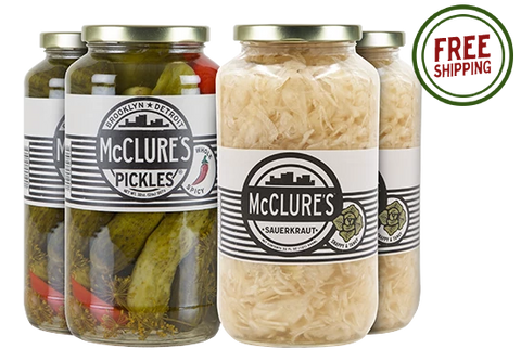 Combo Pack 12pk - 3 units each – Sauerkraut; Garlic & Dill Spears; Spicy Spears; Bread & Butter Slices