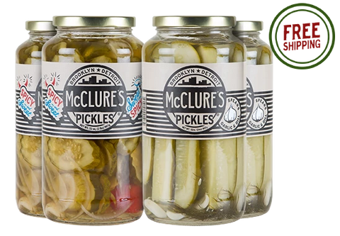 Combo Pack 4pk - 1 unit each- Spicy Spears; Garlic & Dill Spears; Bread & Butter Slices; Sweet Spicy Slices