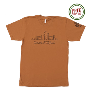 mcclure's detroit bites back tee shirt - brown